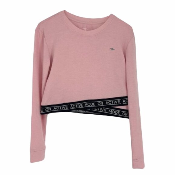 Activezone pastel pink long sleeve crop top - Picture 1 of 11